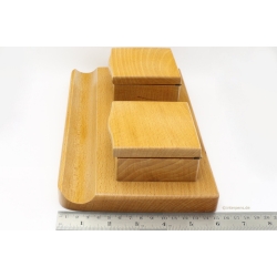 DESKBASE Ecritoire Inkwell Office Accessory Wood Glass Vintage NOS