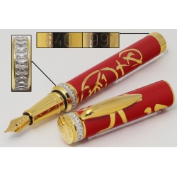 Caran d'Ache Hongkong Limited Edition Fountain Pen Cartridgefiller 18C M Nib Box