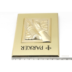 Parker Duofold Pen Advertising Store Display Goldplated Plastic Relief