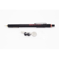 Rotring 800+ Schwarz 0,5mm Druck-Bleistift Gerändelter Griff Hexagonal