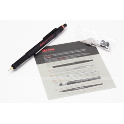 Rotring 800+ Schwarz 0,5mm Druck-Bleistift Gerändelter Griff Hexagonal
