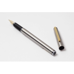 Pelikan P 560 Signum Edelstahl mattiert 14C BB um 1982 Patronenfüller