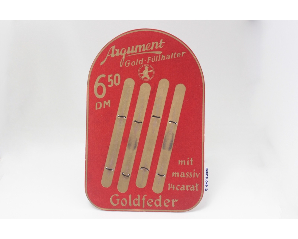 Argument Gold-Füllhalter Fountain Pen Sale Display 1950s