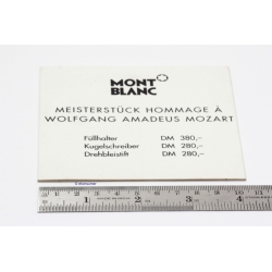 Montblanc Meisterstuck Mozart Display Signs Advertising Fountain Pen
