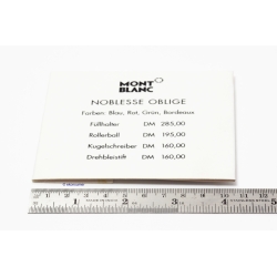 Montblanc Noblesse Oblige Display Stand Advertising Fountain Pen