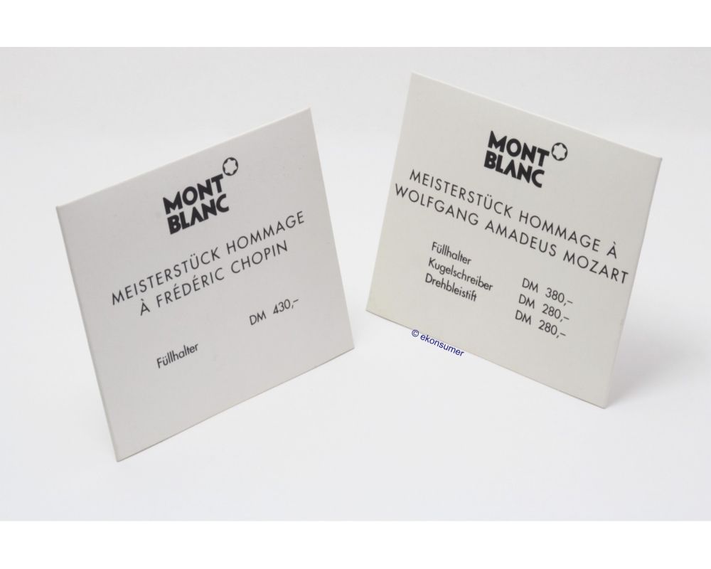 Montblanc Meisterstück Mozart und Chopin Füllhalter Füller Reklame