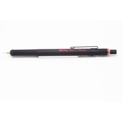 Rotring 800+ Black 0,5mm Push-Mechanism Pen Knurled Grip Hexagonal