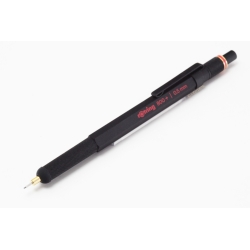 Rotring 800+ Schwarz 0,5mm Druck-Bleistift Gerändelter Griff Hexagonal