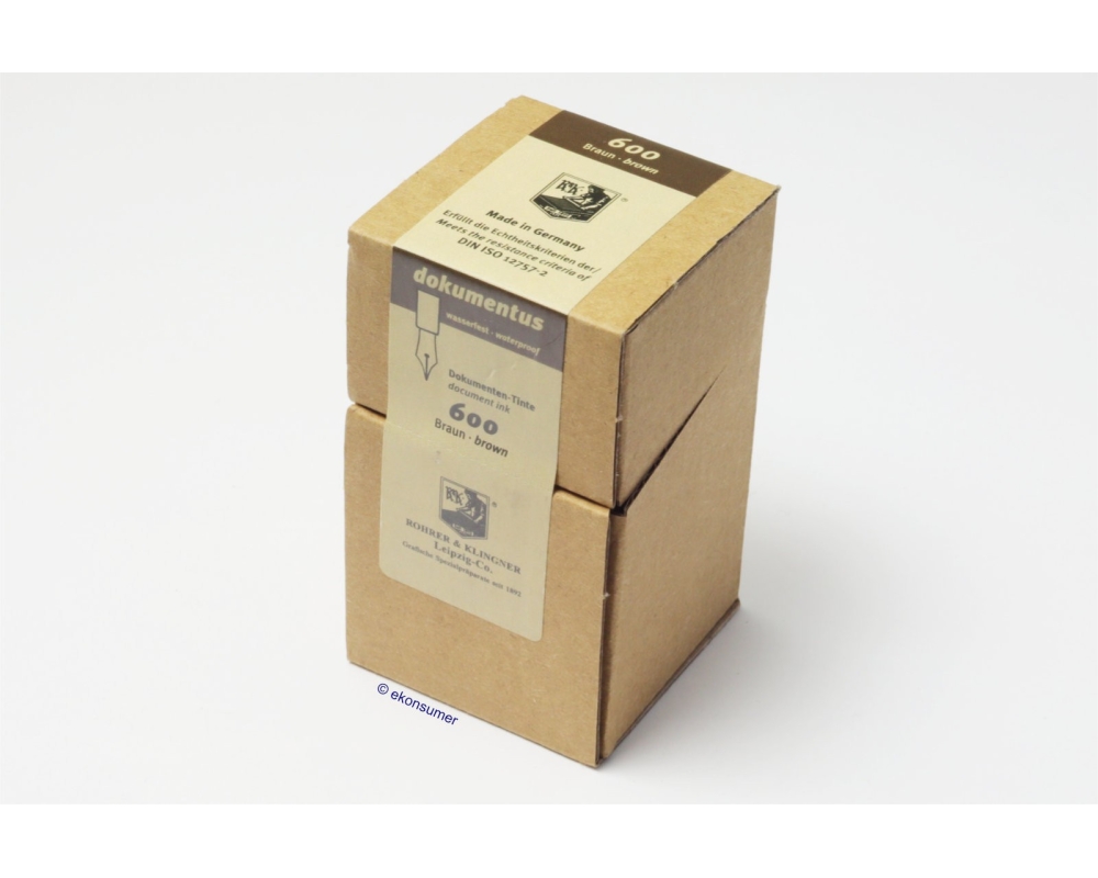 documentus Brown 41600 Rohrer a. Klingner Certified Archival Write Ink 50 ml Inkwell