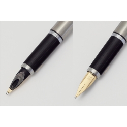 Pelikan P560 Signum Edelstahl mattiert 14C OBB Goldfeder Patronenfüller