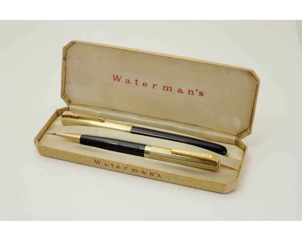 Waterman Taperite Statleigh Set Leverfiller Mechanical Pencil in Box Vintage