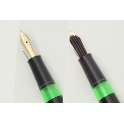 Pelikan 400f Tischfüllhalter 14C OBB Goldfeder Glasstand Milano 1957 Vintage