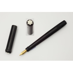 Montblanc No. 2 Stöffhaas Safety Pen 14C OB Gold Nib Hardrubber Ebonite BHR