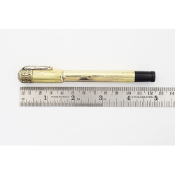 Montegrappa Pilus Rolled-Gold-Overlay Putti Safety 14C F Gold-nib 1925 VINTAGE