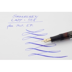 Soennecken 508 Lady grau-marm. Kolbenfüllhalter flex 14K EF Goldfeder Vintage