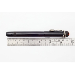 Montblanc No. 7 ROTKAEPPCHEN Safety Pen 14C F Gold-nib Snake-clip RARE!