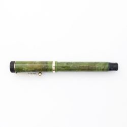 Parker Duofold Senior Jade-Grün Flattop 14K EF Goldfeder USA 1927 Vintage
