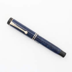 Parker Duofold Junior Lapis Blau-Weiss 14K EF Goldfeder USA 1928 Vintage