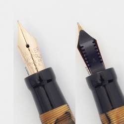 Parker Duofold Junior Perl-Schwarz 14K F Goldfeder USA 1928 Vintage