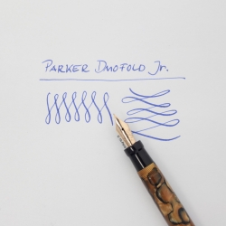 Parker Duofold Junior Perl-Schwarz 14K F Goldfeder USA 1928 Vintage