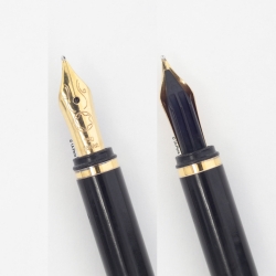 Montblanc M18120 Noblesse Versilbert Guilloche 18C M Goldfeder Patronenfüller